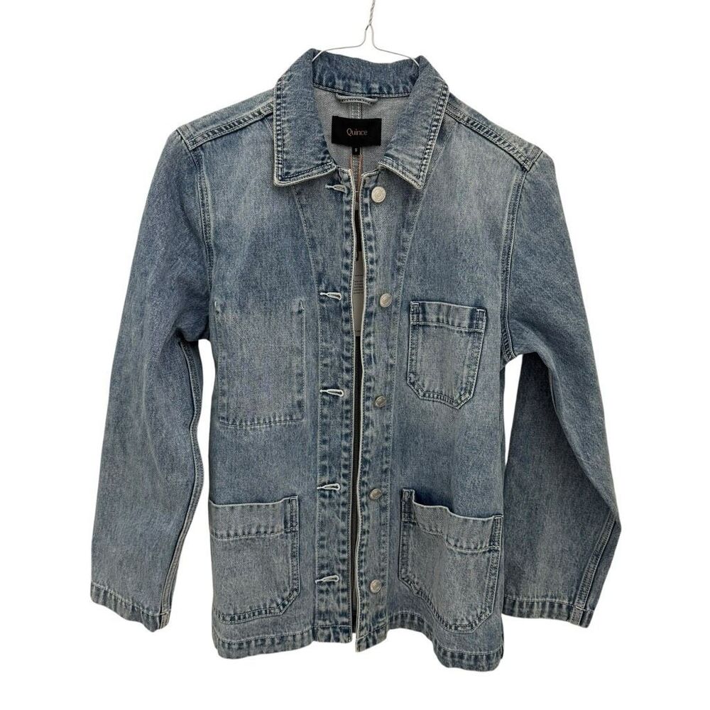 Quince Light Wash Blue Denim Jean Jacket